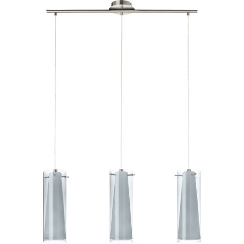 Eglo, Eglo Pendellampe Pinto Nero Grau Stahl 110 cm - Farbe: Nickel matt - Pendellampe