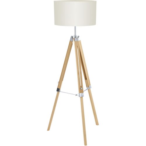Eglo, Eglo Stehlampe Lantada Stahl/Holz 143 cm - Farbe: natur - Material: Holz/Stahl - Stehlampe