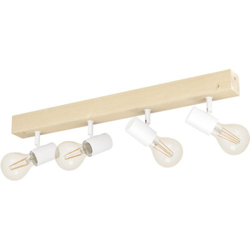 Eglo, Eglo Spot Townshend 3 Braun/Weiss Stahl/Holz 5 cm - Farbe: braun-weiss - Material: Holz/Stahl - Spot