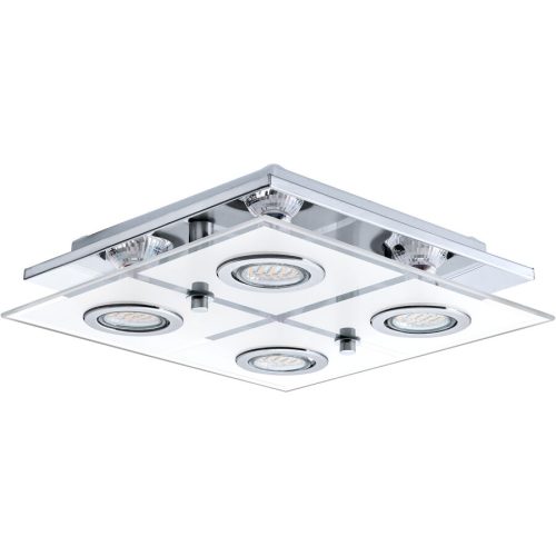 Eglo, Eglo Deckenlampe Cabo Grau Edelstahl 29 cm 7 cm - Farbe: chrom - Deckenlampe