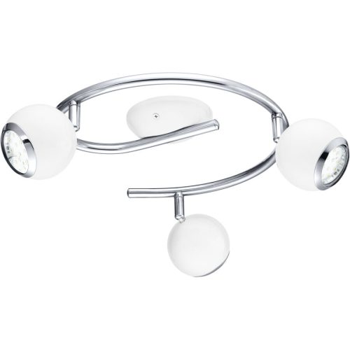 Eglo, Eglo Spot Bimeda Weiss/Grau Stahl 34.5 cm - Farbe: weiss/chrom - Lichtfarbe: Warmweiss - Spot