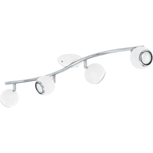 Eglo, Eglo Spot Bimeda Weiss/Grau Stahl 10 cm - Farbe: weiss/chrom - Lichtfarbe: Warmweiss - Spot