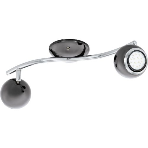 Eglo, Eglo Spot Bimeda Grau Stahl 10 cm - Farbe: Nickel - Lichtfarbe: Warmweiss - Spot