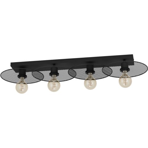 Eglo, Eglo Deckenlampe Ikeston Schwarz Stahl 33 cm 12 cm - Deckenlampe