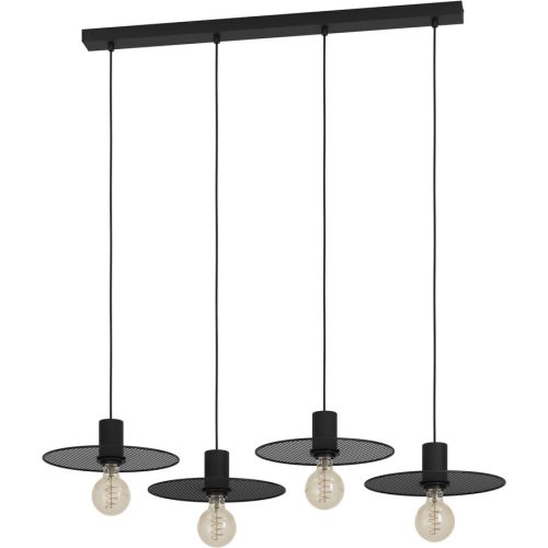 Eglo, Eglo Pendellampe Ikeston Schwarz Stahl 28 cm 110 cm - Pendellampe