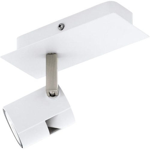 Eglo, Eglo Spot Vergiano Weiss/Grau Aluminium/Stahl 16.5 cm - Farbe: Nickel matt/weiss - Spot