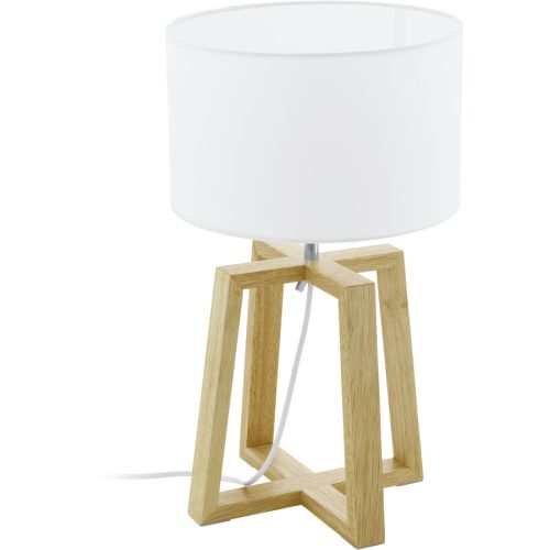 Eglo, Eglo Tischlampe Chietino 1 Stahl/Holz 44 cm - Farbe: natur - Material: Holz/Stahl - Tischlampe