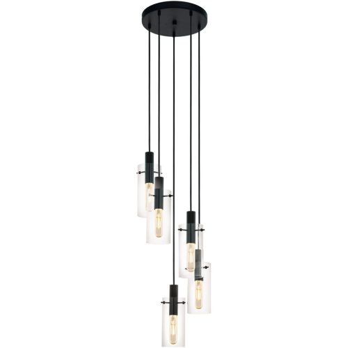 Eglo, Eglo Pendellampe Montefino Schwarz Stahl 150 cm - Pendellampe