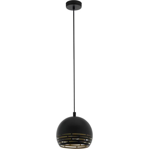 Eglo, Eglo Pendellampe Camastra Gold/Schwarz Stahl 110 cm - Farbe: schwarz-gold - Pendellampe