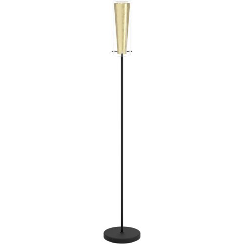 Eglo, Eglo Stehlampe Pinto Gold Gold/Schwarz Stahl 147 cm - Farbe: schwarz-gold - Stehlampe