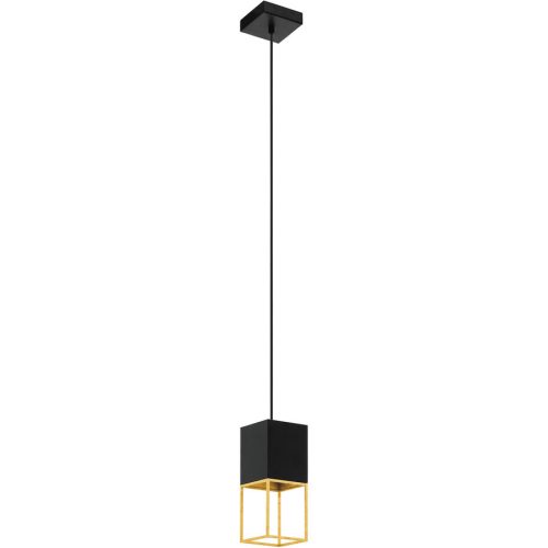 Eglo, Eglo Pendellampe Montebaldo Gold/Schwarz Stahl 10 cm 110 cm - Farbe: schwarz-gold - Pendellampe
