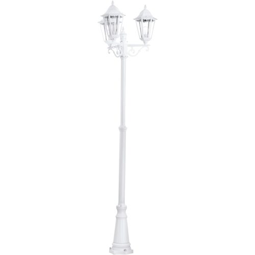Eglo, Eglo Stehlampe aussen Navedo Weiss Aluminium 220 cm - Material: Aluguss - Stehlampe aussen