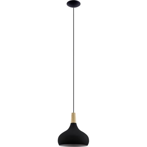 Eglo, Eglo Pendellampe Sabinar Braun/Schwarz Stahl/Holz 28 cm 110 cm - Material: Holz/Stahl - Pendellampe