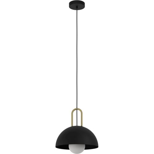 Eglo, Eglo Pendellampe Calmanera Schwarz Stahl 110 cm - Farbe: Schwarz/Messing - Pendellampe