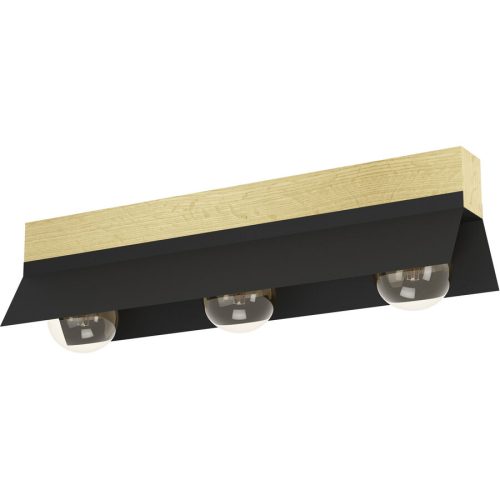 Eglo, Eglo Deckenlampe Tarrafo Braun/Schwarz Stahl/Holz 15 cm 15.5 cm - Material: Holz/Stahl - Deckenlampe