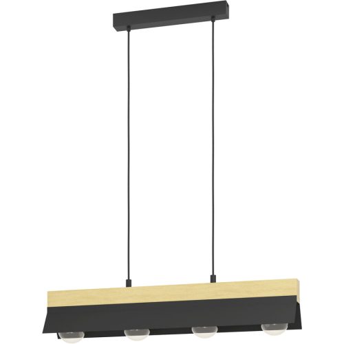 Eglo, Eglo Pendellampe Tarrafo Braun/Schwarz Stahl/Holz 15 cm 110 cm - Material: Holz/Stahl - Pendellampe