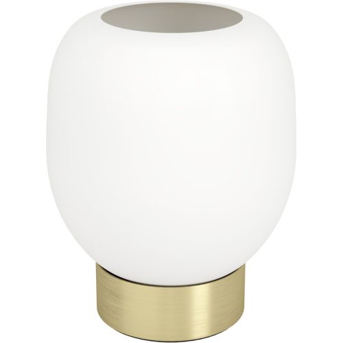 Eglo, Eglo Tischlampe Manzanares Stahl 18 cm - Farbe: messing gebürstet/smoky - Tischlampe