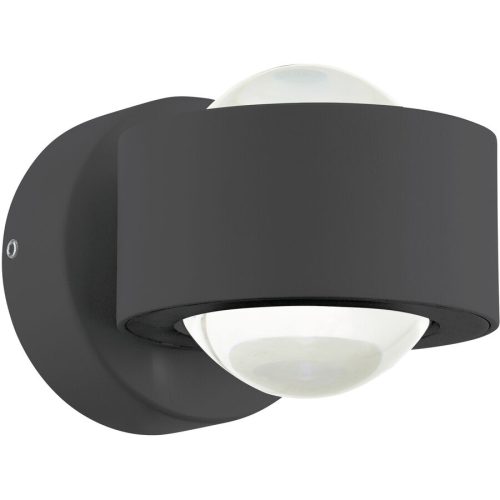Eglo, Eglo Wandlampe aussen Treviolo Grau Aluminium 8.5 cm - Farbe: anthrazit - LED - Lichtfarbe: Warmweiss - Material: Aluguss - Wandlampe aussen- LED