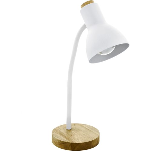 Eglo, Eglo Tischlampe Veradal Braun/Weiss Holz/Kunststoff 12.5 cm 49 cm - Farbe: weiss/braun - Tischlampe