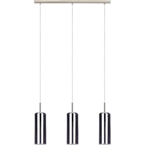 Eglo, Eglo Pendellampe Selvino Grau Stahl 10 cm 110 cm - Farbe: Nickel matt - Pendellampe