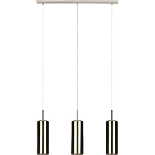 Eglo, Eglo Pendellampe Selvino Grau Stahl 10 cm 110 cm - Farbe: Nickel matt - Pendellampe