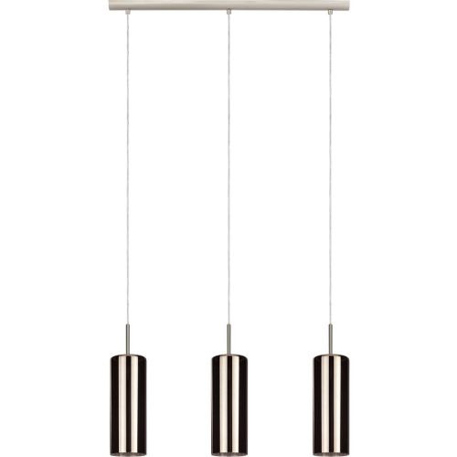 Eglo, Eglo Pendellampe Selvino Grau Stahl 10 cm 110 cm - Farbe: Nickel matt - Pendellampe