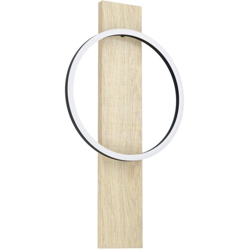 Eglo, Eglo Wandlampe Boyal Braun/Schwarz Stahl/Holz 56 cm - LED - Lichtfarbe: Warmweiss - Material: Holz/Stahl - Wandlampe- LED Energiesparlampe