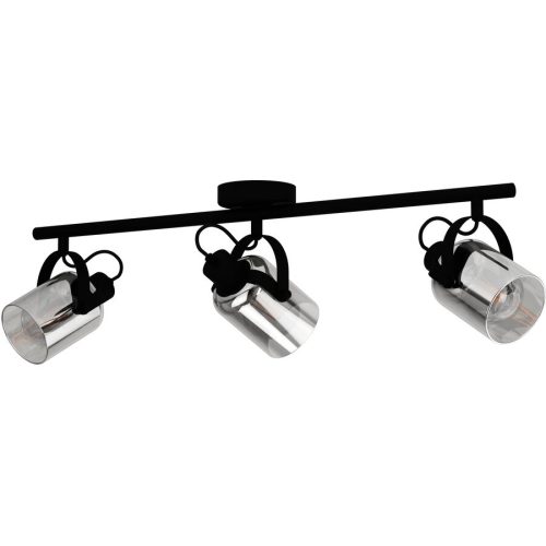 Eglo, Eglo Spot Berregas Schwarz/Grau Stahl 11 cm - Farbe: schwarz/chrom - Spot