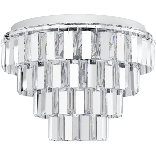Eglo, Eglo Deckenlampe Erseka Grau Stahl 53.5 cm - Farbe: chrom - Deckenlampe