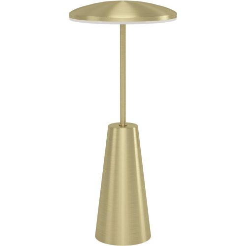Eglo, Eglo Tischlampe Piccola Stahl 28 cm - Farbe: messing gebürstet/smoky - LED - Lichtfarbe: Extra warmweiss - Helles Neutralweiss - Tischlampe- LED