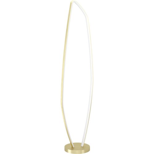 Eglo, Eglo Stehlampe Vallerosa Aluminium/Stahl 128.5 cm - Farbe: messing gebürstet/smoky - LED - Lichtfarbe: Warmweiss - Stehlampe- LED Energiesparlampe