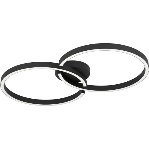 Eglo, Eglo Deckenlampe Amandolo Schwarz Aluminium/Stahl 38 cm 6.5 cm - LED - Deckenlampe- LED Energiesparlampe