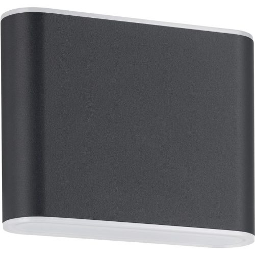Eglo, Eglo Wandlampe aussen Grutti Grau Aluminium 9 cm - Farbe: anthrazit - LED - Wandlampe aussen- LED Energiesparlampe
