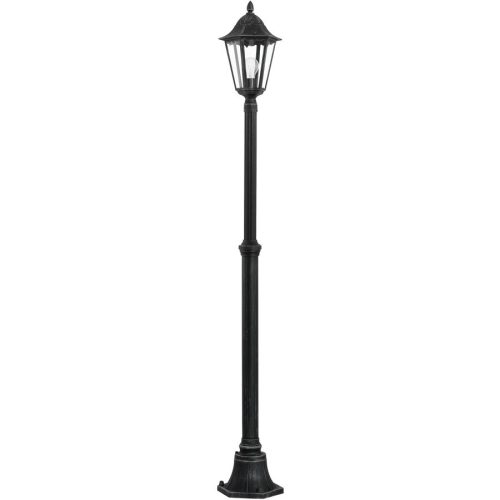 Eglo, Eglo Stehlampe aussen Navedo Schwarz/Silber Aluminium 200 cm - Material: Aluguss - Stehlampe aussen
