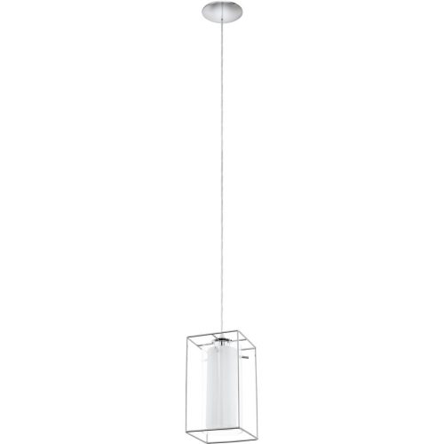 Eglo, Eglo Pendellampe Loncino 1 Grau Stahl 15 cm 110 cm - Farbe: chrom - Pendellampe
