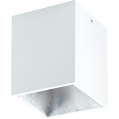 Eglo, Eglo Deckenlampe Polasso Silber/Weiss Aluminium/Kunststoff 10 cm 12 cm - Farbe: weiss/silber - LED - Lichtfarbe: Warmweiss - Deckenlampe- LED