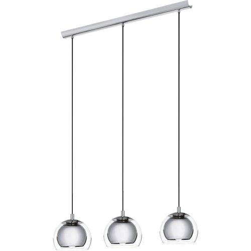 Eglo, Eglo Pendellampe Rocamar Grau Stahl 19 cm 110 cm - Farbe: chrom - Pendellampe