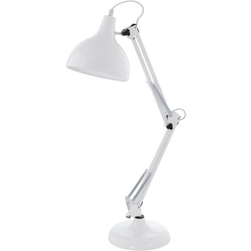 Eglo, Eglo Tischlampe Borgillio Weiss Stahl 19 cm 71 cm - Tischlampe