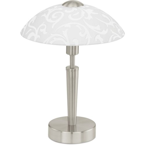 Eglo, Eglo Tischlampe Solo Grau Stahl 32 cm - Farbe: Nickel matt - Tischlampe