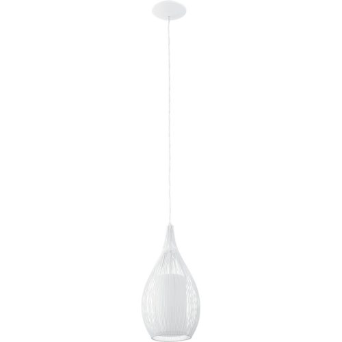 Eglo, Eglo Pendellampe Razoni Weiss Stahl 130 cm - Pendellampe