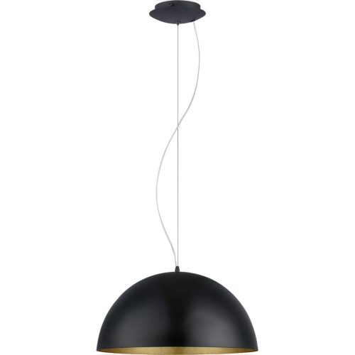 Eglo, Eglo Pendellampe Gaetano 1 Gold/Schwarz Stahl 150 cm - Farbe: schwarz-gold - Pendellampe