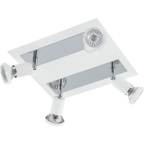 Eglo, Eglo Spot Sarria Weiss/Grau Stahl 26 cm - Farbe: weiss/chrom - Spot