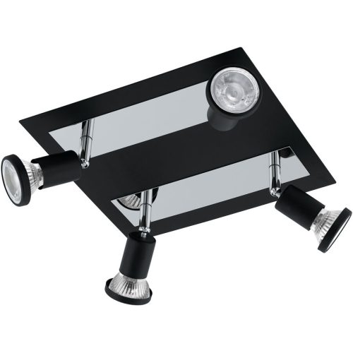 Eglo, Eglo Spot Sarria Schwarz/Grau Stahl 26 cm - Farbe: schwarz/chrom - Spot
