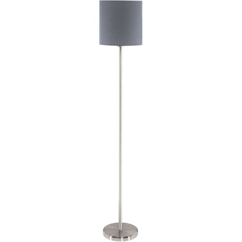 Eglo, Eglo Stehlampe Pasteri Grau Stahl 157.5 cm - Farbe: Nickel matt - Stehlampe