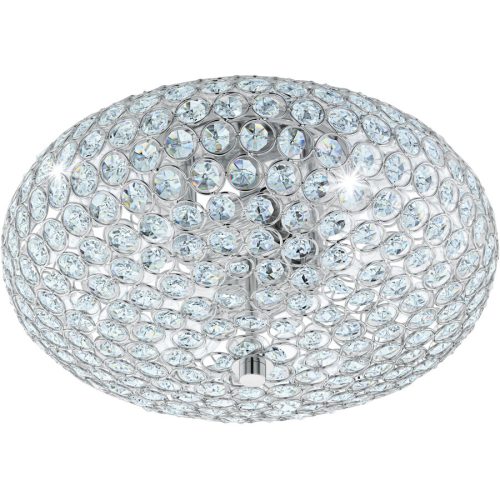 Eglo, Eglo Deckenlampe Clemente Grau Stahl 20 cm - Farbe: chrom - Deckenlampe