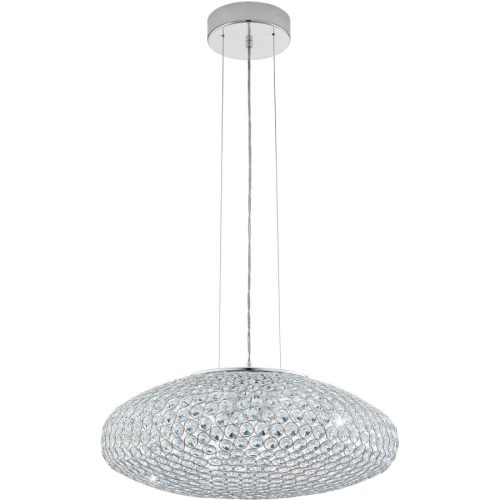 Eglo, Eglo Pendellampe Clemente Grau Stahl 110 cm - Farbe: chrom - Pendellampe