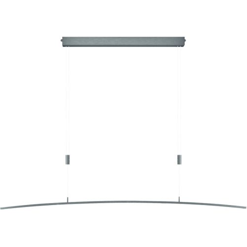 Bankamp, Designer-Pendellampe Bankamp Plain aluminium matt dimmbar 131 cm - LED - Lichtfarbe: Extra warmweiss - Helles Neutralweiss - Material: Aluminium/Stahl