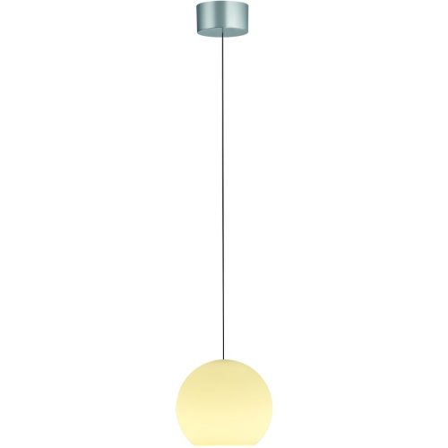 Bankamp, Designer-Pendellampe Bankamp Globe aluminium matt 1-flammig dimmbar D 19 cm - LED - Lichtfarbe: Extra warmweiss - Material: Silikon/Eisen -