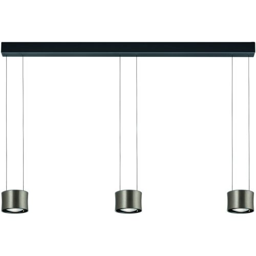 Bankamp, Designer-Pendellampe Bankamp Impulse Bronze 3-flammig vertical flex - LED - Lichtfarbe: Extra warmweiss - Material: Glas/Stahl/Aluminium -