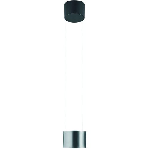 Bankamp, Designer-Pendellampe Bankamp Impulse chrome matt 1-flammig vertical flex - Farbe: Chrom mattiert - LED - Lichtfarbe: Extra warmweiss - Material: